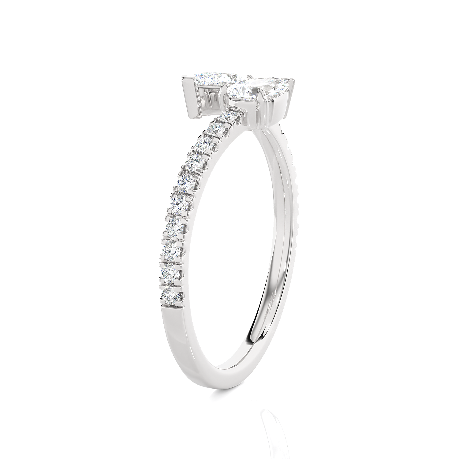 1 1/5 ctw Pear-Shaped Lab Grown Diamond Ring