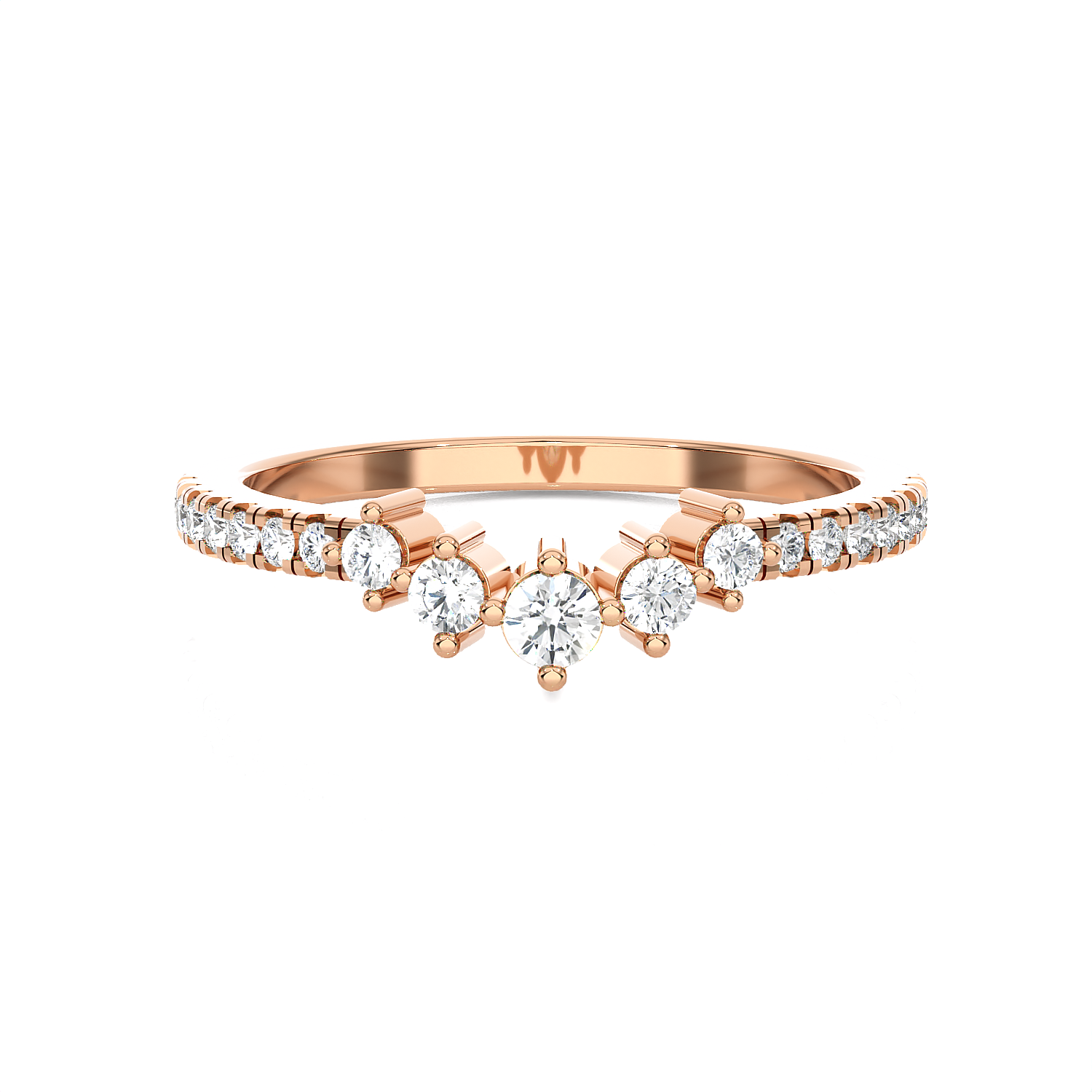 1/3 ctw Round Lab Grown Diamond Anniversary Ring