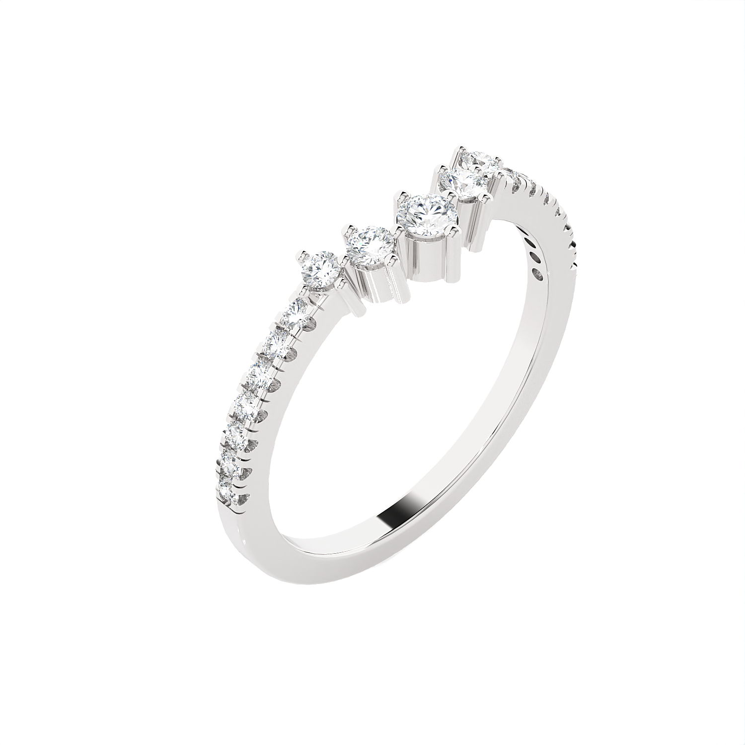 1/3 ctw Round Lab Grown Diamond Anniversary Ring