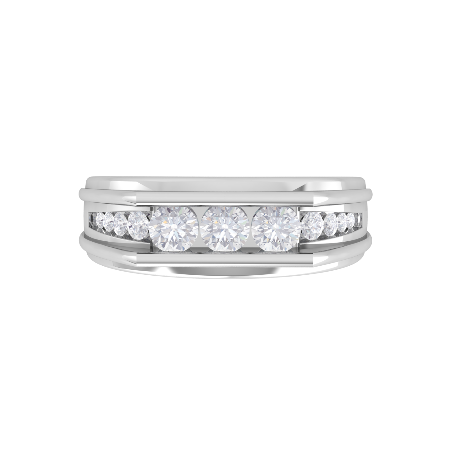 1 ctw Round Lab Grown Diamond Men's Ring
