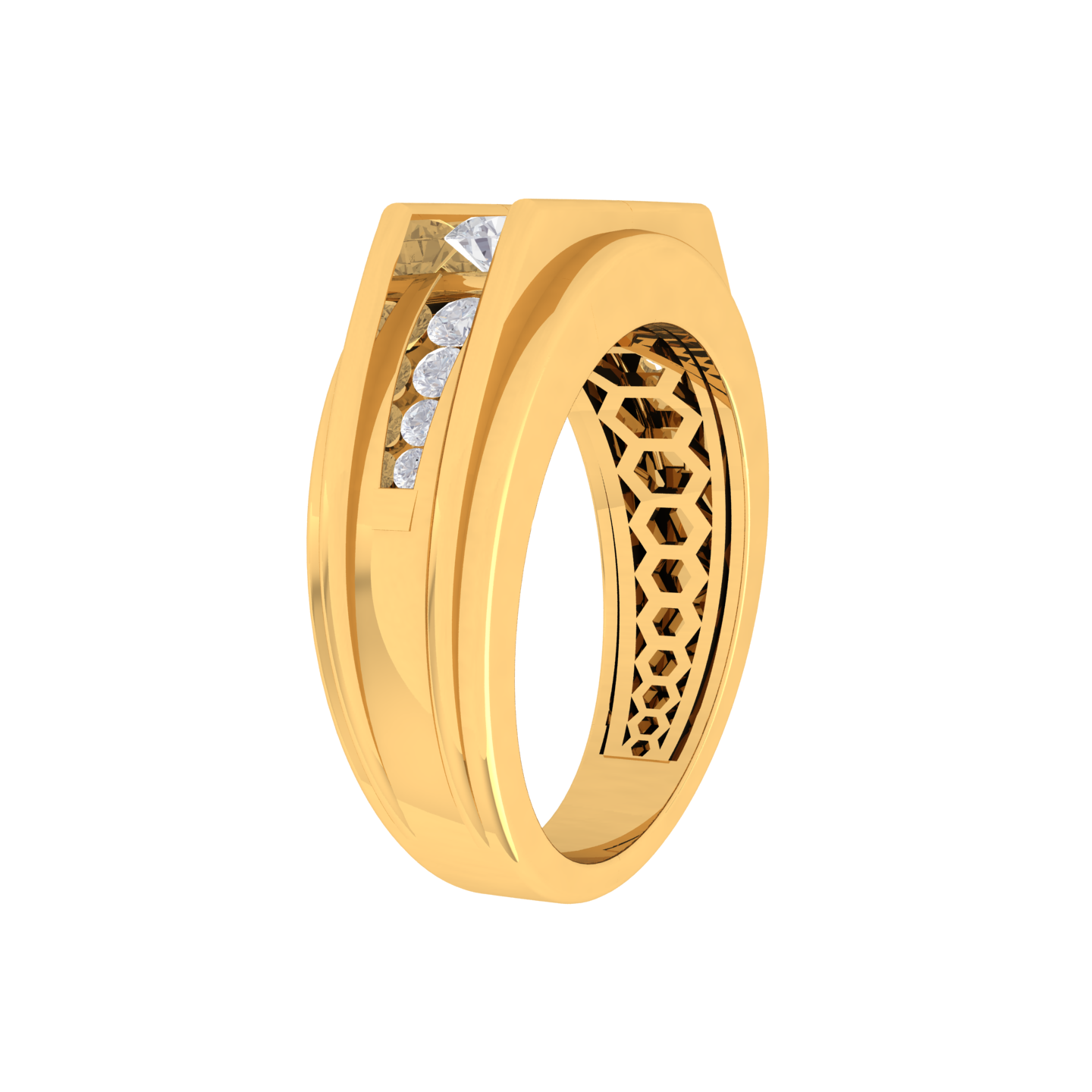 1 ctw Round Lab Grown Diamond Men's Ring
