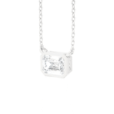Emerald-Cut Lab Grown Diamond Solitaire Pendant