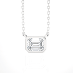 Emerald-Cut Lab Grown Diamond Solitaire Pendant