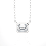 Emerald-Cut Lab Grown Diamond Solitaire Pendant