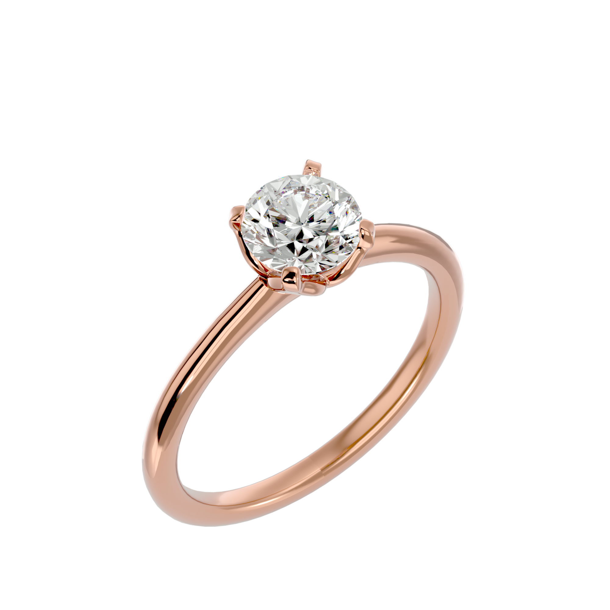 1 1/3 ctw Round Lab Grown Diamond Solitaire Engagement Ring