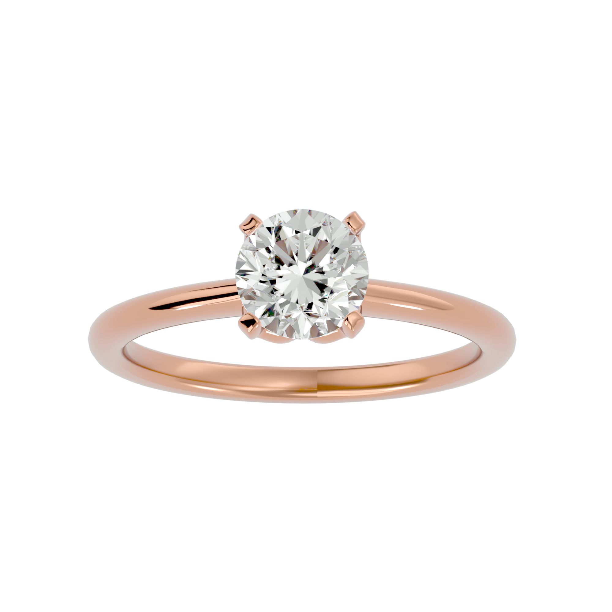 1 1/3 ctw Round Lab Grown Diamond Solitaire Engagement Ring