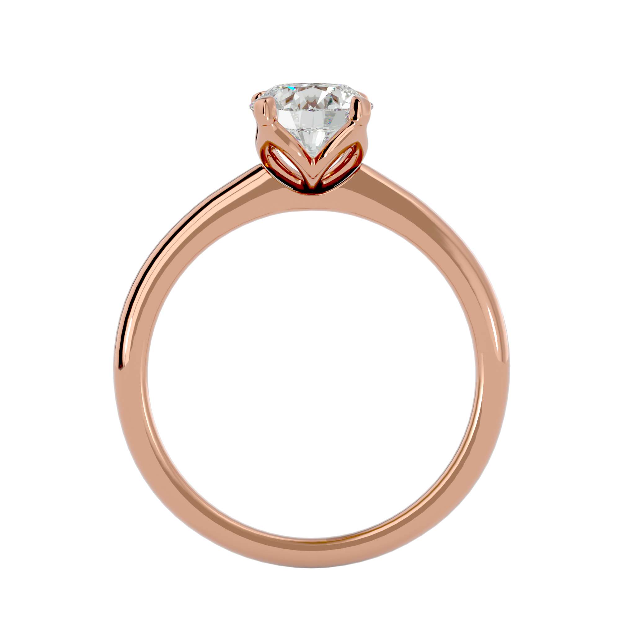 1 1/3 ctw Round Lab Grown Diamond Solitaire Engagement Ring