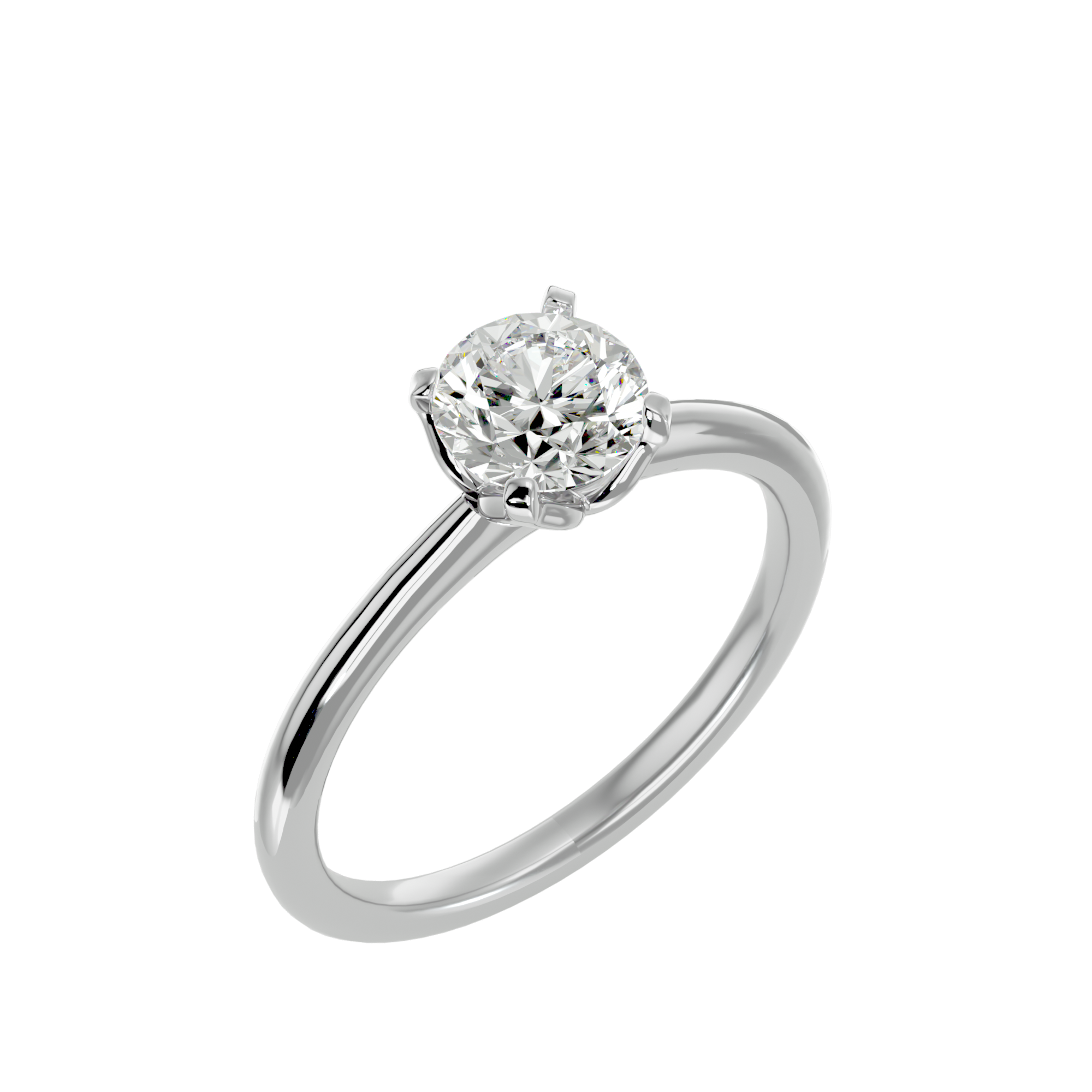 1 1/3 ctw Round Lab Grown Diamond Solitaire Engagement Ring