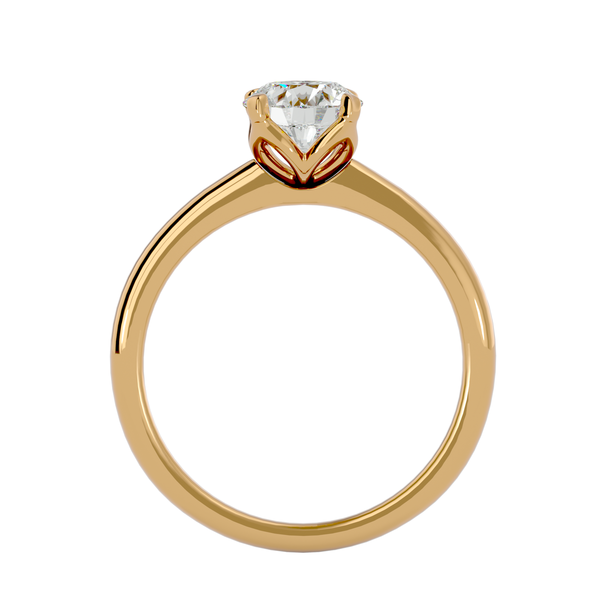 1 1/3 ctw Round Lab Grown Diamond Solitaire Engagement Ring