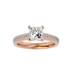 1 5/8 ctw Princess-Cut Lab Grown Diamond Side Stone Engagement Ring