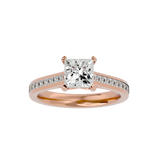1 5/8 ctw Princess-Cut Lab Grown Diamond Side Stone Engagement Ring
