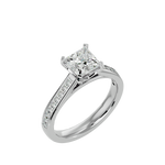 1 5/8 ctw Princess-Cut Lab Grown Diamond Side Stone Engagement Ring