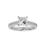 1 5/8 ctw Princess-Cut Lab Grown Diamond Side Stone Engagement Ring