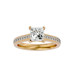 1 5/8 ctw Princess-Cut Lab Grown Diamond Side Stone Engagement Ring