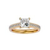 1 5/8 ctw Princess-Cut Lab Grown Diamond Side Stone Engagement Ring