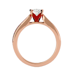 1 3/8 ctw Round Lab Grown Diamond Side Stone Engagement Ring