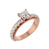 2 1/3 ctw Princess-Cut Lab Grown Diamond Side Stone Engagement Ring