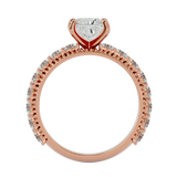 2 1/3 ctw Princess-Cut Lab Grown Diamond Side Stone Engagement Ring