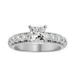 2 1/3 ctw Princess-Cut Lab Grown Diamond Side Stone Engagement Ring