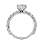 2 1/3 ctw Princess-Cut Lab Grown Diamond Side Stone Engagement Ring