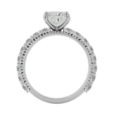 2 1/3 ctw Princess-Cut Lab Grown Diamond Side Stone Engagement Ring