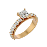 2 1/3 ctw Princess-Cut Lab Grown Diamond Side Stone Engagement Ring