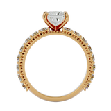 2 1/3 ctw Princess-Cut Lab Grown Diamond Side Stone Engagement Ring