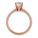 1 1/2 ctw Round Lab Grown Diamond Side Stone Engagement Ring