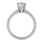 1 1/2 ctw Round Lab Grown Diamond Side Stone Engagement Ring
