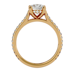 1 3/4 ctw Round Lab Grown Diamond Side Stone Engagement Ring
