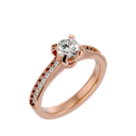 1 1/5 ctw Round Lab Grown Diamond Side Stone Engagement Ring