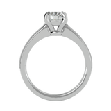 1 1/5 ctw Round Lab Grown Diamond Side Stone Engagement Ring