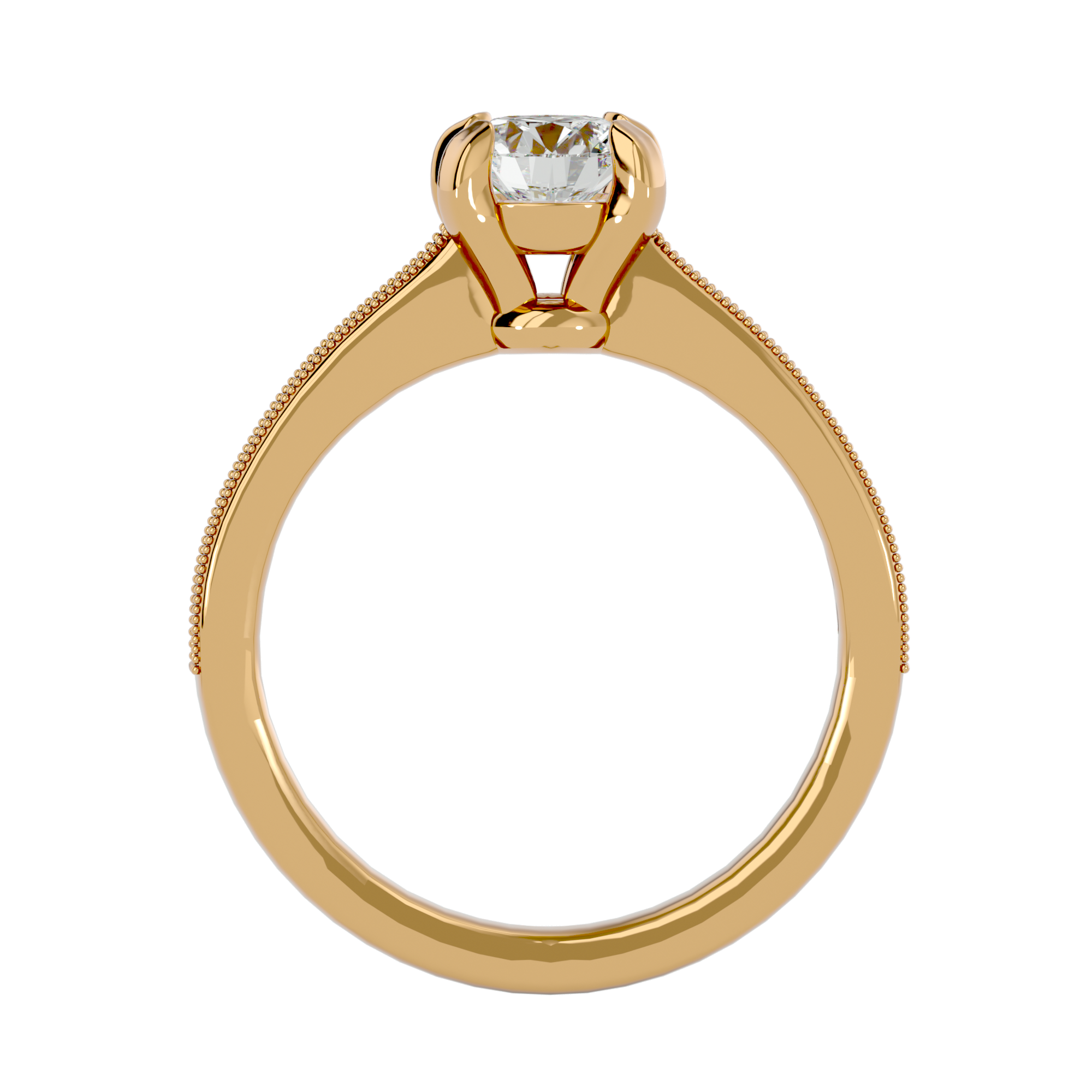 1 1/5 ctw Round Lab Grown Diamond Side Stone Engagement Ring