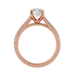 1 1/3 ctw Round Lab Grown Diamond Side Stone Engagement Ring