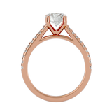 1 1/3 ctw Round Lab Grown Diamond Side Stone Engagement Ring
