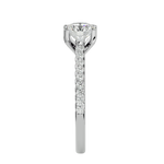 1 1/3 ctw Round Lab Grown Diamond Side Stone Engagement Ring