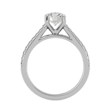 1 1/3 ctw Round Lab Grown Diamond Side Stone Engagement Ring