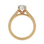 1 1/3 ctw Round Lab Grown Diamond Side Stone Engagement Ring