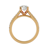 1 1/3 ctw Round Lab Grown Diamond Side Stone Engagement Ring