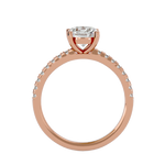 1 1/2 ctw Round Lab Grown Diamond Side Stone Engagement Ring