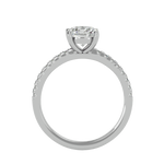 1 1/2 ctw Round Lab Grown Diamond Side Stone Engagement Ring