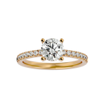 1 1/2 ctw Round Lab Grown Diamond Side Stone Engagement Ring
