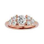 1 3/4 ctw Round Lab Grown Diamond Side Stone Engagement Ring