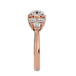 1 3/4 ctw Round Lab Grown Diamond Side Stone Engagement Ring