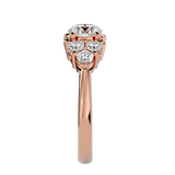 1 3/4 ctw Round Lab Grown Diamond Side Stone Engagement Ring