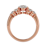 1 3/4 ctw Round Lab Grown Diamond Side Stone Engagement Ring
