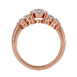 1 3/4 ctw Round Lab Grown Diamond Side Stone Engagement Ring