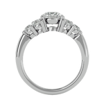 1 3/4 ctw Round Lab Grown Diamond Side Stone Engagement Ring