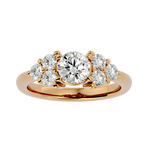 1 3/4 ctw Round Lab Grown Diamond Side Stone Engagement Ring