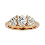 1 3/4 ctw Round Lab Grown Diamond Side Stone Engagement Ring